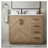 Glacier Bay 42in Weathered Tan Bath Vanity