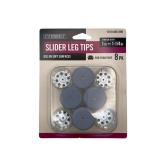 Everbilt 1 in. Clear Round Leg Tip Slider 8-Pk