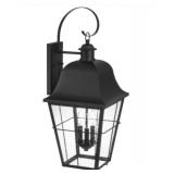 Warwick 28in Black Outdoor Wall Lantern