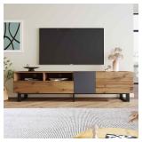 Polibi Wood TV Stand for 80in TVs