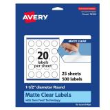 Avery Round Labels 1.5 Diameter
