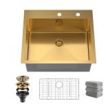 Oxwiser 33x22 Gold Kitchen Sink