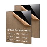 KINLINK 18x24 18 Black Cast Acrylic Sheet