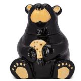 DEMDACO Bear Cookie Jar 12x9 Black