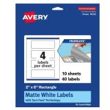 Avery Rectangle Labels 2 x 6