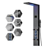 BWE Black LED Shower Panel Temp Display