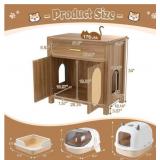 Espresso Hidden Cat Litter Cabinet 34in H