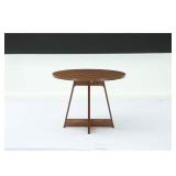 Walnut Wood Round Dining Table 39.4in
