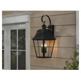 Warwick 28in Black Outdoor Wall Lantern