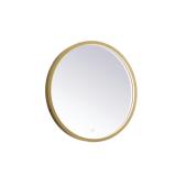 Round LED Bathroom Vanity Mirror Brass