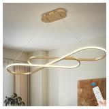 Sparklelf Gold Dimmable LED Pendant 42 Inch