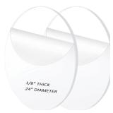 ADTDA Clear Acrylic Sheet 24 Dia 18 2pc