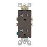 Leviton 20 Amp Decora Duplex Outlet Brown