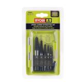 RYOBI 5-Piece Spiral Screw Extractor Set