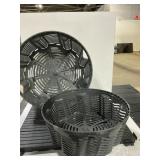Gray Stackable Plastic Basket