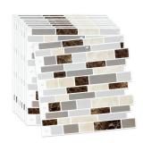x12 Brown Peel  Stick Tile Backsplash