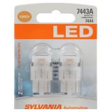 SYLVANIA 7443 T20 Amber LED Bulb 2-Count