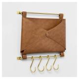 Threshold 14in Faux Leather Mail Holder