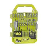 RYOBI 40-Piece Drill Impact Drive Kit Black