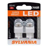 SYLVANIA 7440 T20 ZEVO Red LED Bulb 2ct