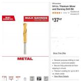 Milwaukee Titanium 34in Drill Bit