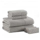 Madison Park 6 Pc Towel Set Grey
