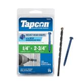 Tapcon 14 x 2-34in Concrete Anchors 75PK