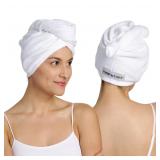 Turbie Twist Large Hair Towel 2-Pack White