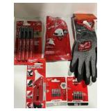 Milwaukee Tool Set Markers Gloves Bits