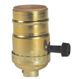 5in Brass Turn Knob Socket