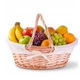 Vintiquewise 13in Wicker Picnic Basket