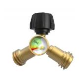 Universal Parts Propane Y Splitter w Gauge