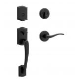 Kwikset Prescott Handleset Matte Black