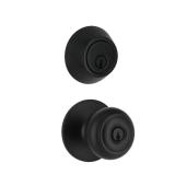 Defiant Matte Black Entry KnobDeadbolt Combo