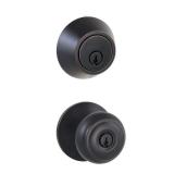 Defiant Hartford Aged Bronze KnobDeadbolt