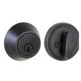 Defiant Aged Bronze Single Cylinder Deadbolt