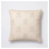 Threshold Square Floral Pillow Beige