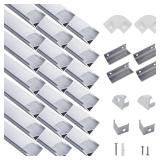 hunhun 20-Pack 3.3ft LED Aluminum Channel