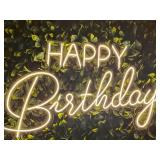 Ulalaza Happy Birthday LED Neon Sign 16.1x11