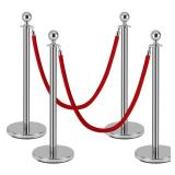 Yeatruojeet 4 PC Stanchion Post  Ropes