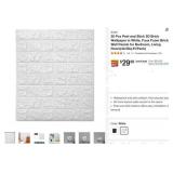 Art3d White 3D Brick Wallpaper 30 Pcs