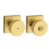 Kwikset Pismo Satin Brass Square Door Knob