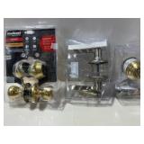 Kwikset Polished Brass Entry  Deadbolt Set