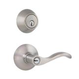 Defiant Naples Satin Nickel Deadbolt Combo
