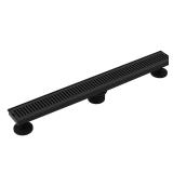 VIGO 24 in. Matte Black Linear Shower Drain