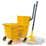 KeFanta 35 Quart Yellow Mop Bucket