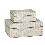 Deco 79 Decorative Boxes 12 8W Set of 2