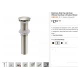 Brushed Nickel Pop-Up Sink Drain wo Overflow