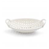 DEMDACO White Ceramic Bread Basket 15x8