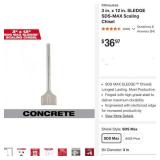 Milwaukee 3x12 SDS-MAX Scaling Chisel